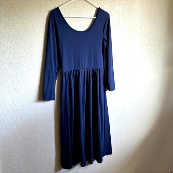 Old Navy | Dresses | Navy Blue Midi Dress | Poshmark